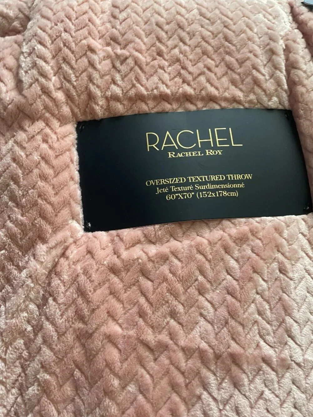 NWT Rachel Roy Oversized Textured Throw Blanket 60 x 70
